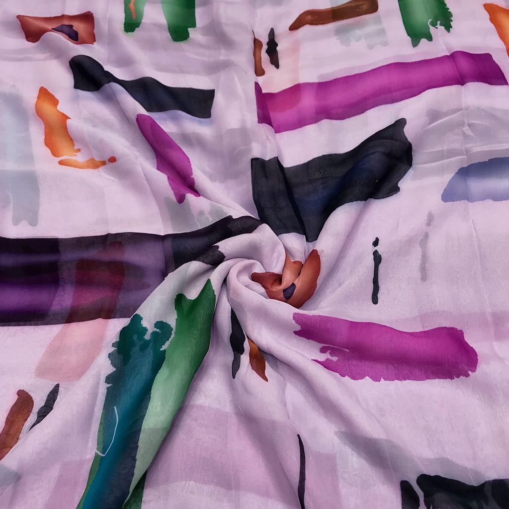 Georgette Abstract Print
