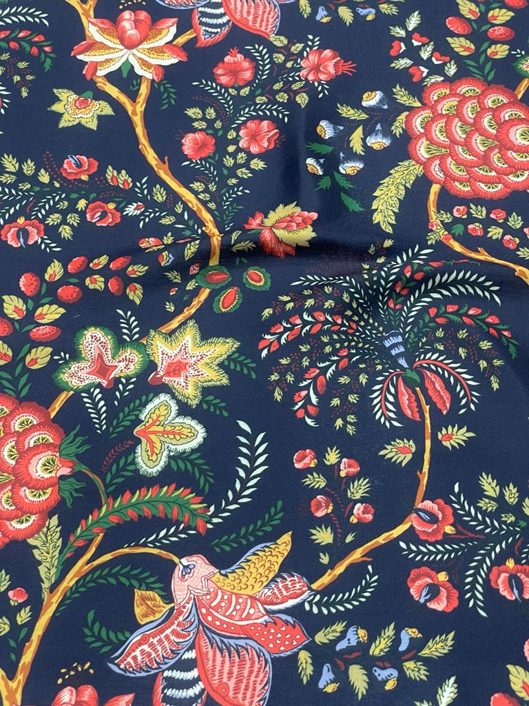 Modal Satin Silky Print with Matching