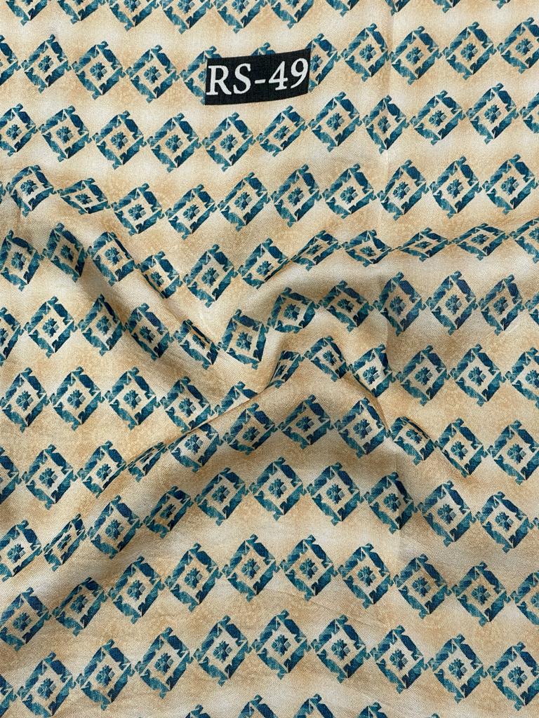 Pure Viscose Muslin Geometric Print