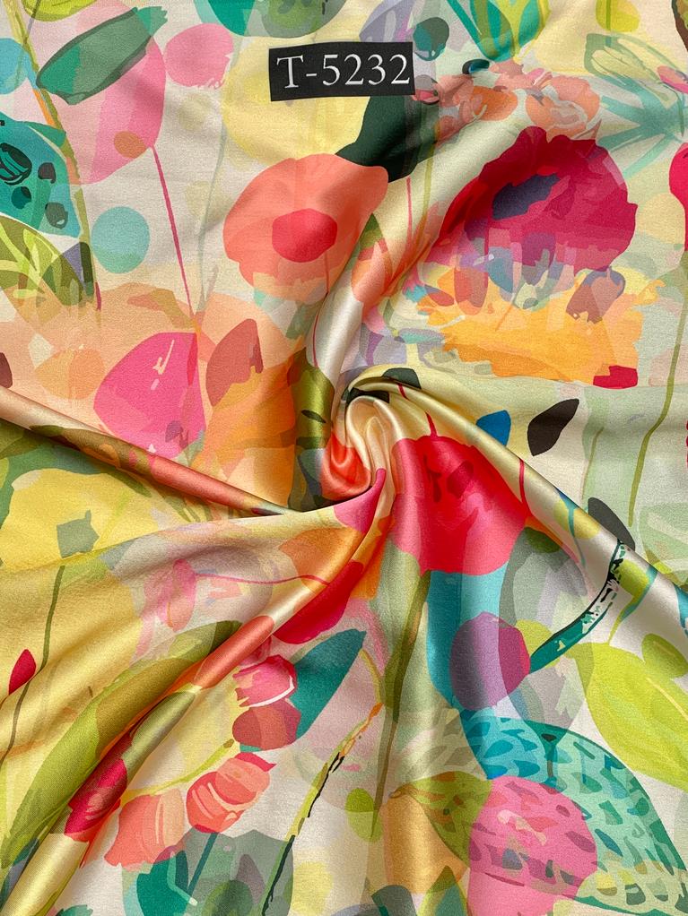 HANDPRINTS ON JAPAN SATIN