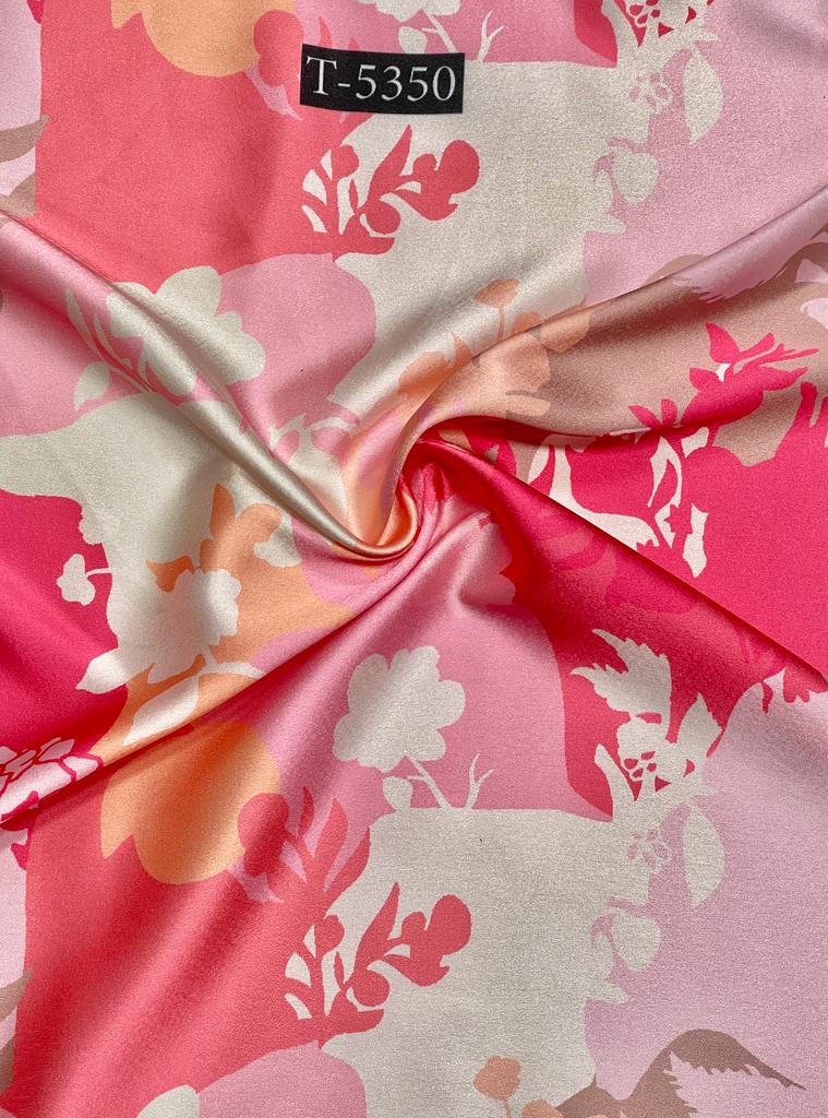 JAPAN SATIN ABSTRSCTS FLORALS PRINT