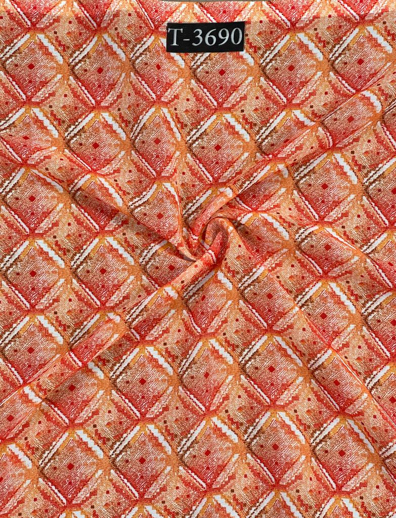 Georgette Mix Abstract Print