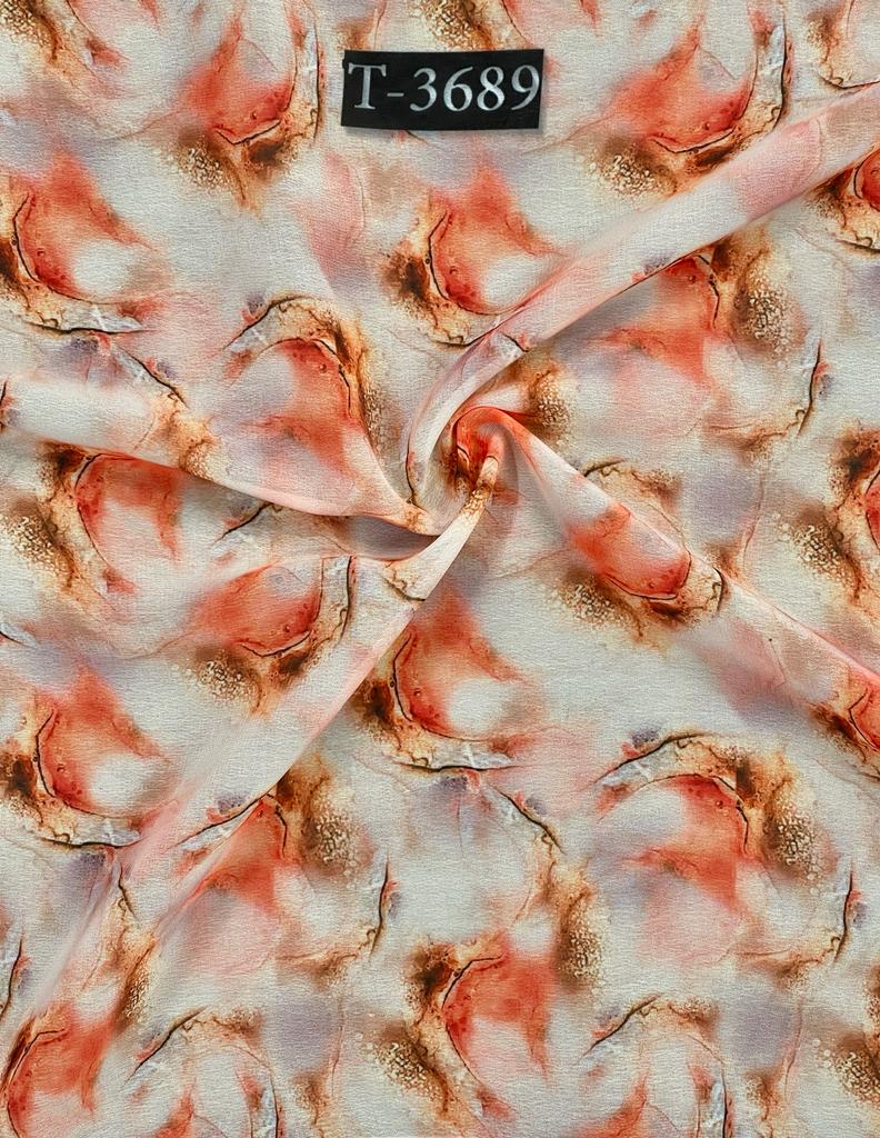 Georgette Mix Abstract Print