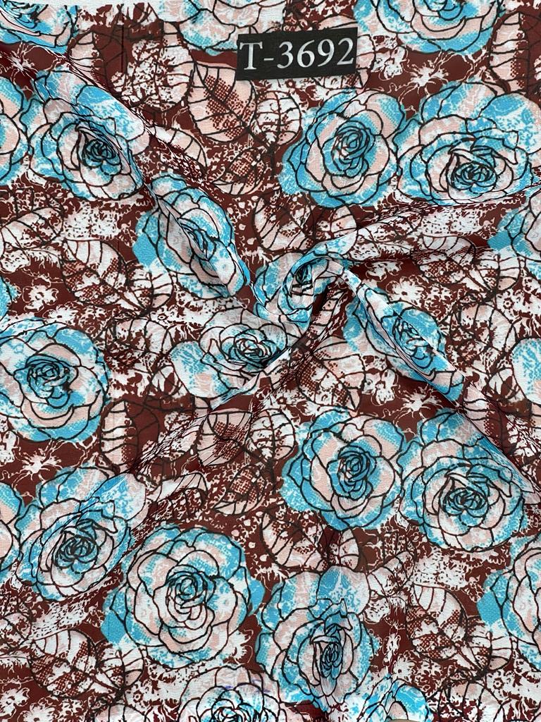 Georgette Mix Abstract Print