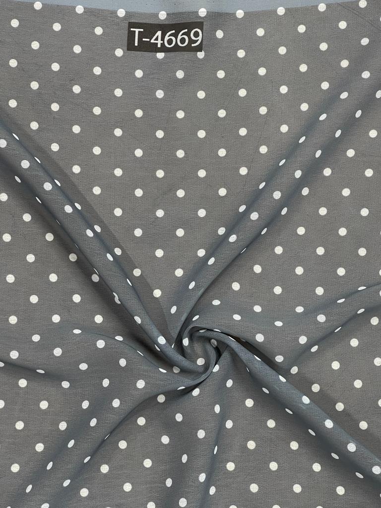 Georgette Polka Dot Print