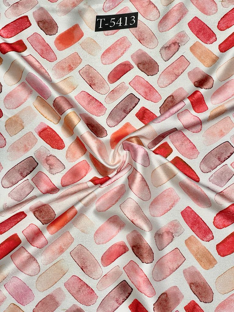 JAPAN SATIN GEOMETRIC PRINT