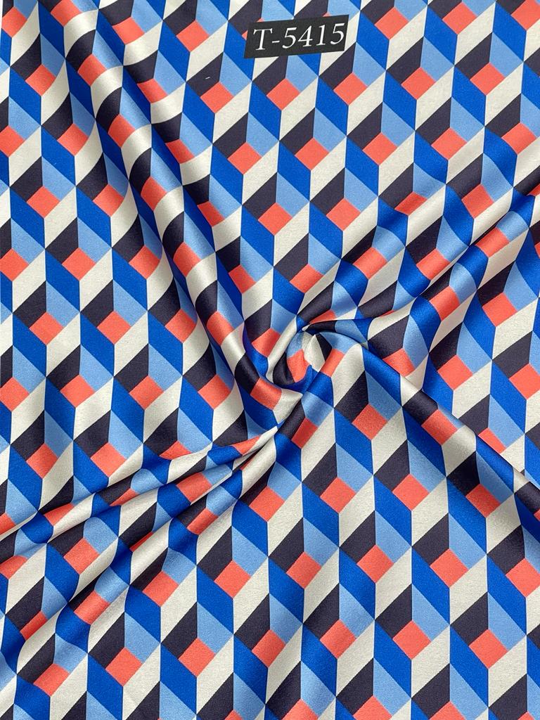 JAPAN SATIN GEOMETRIC PRINT