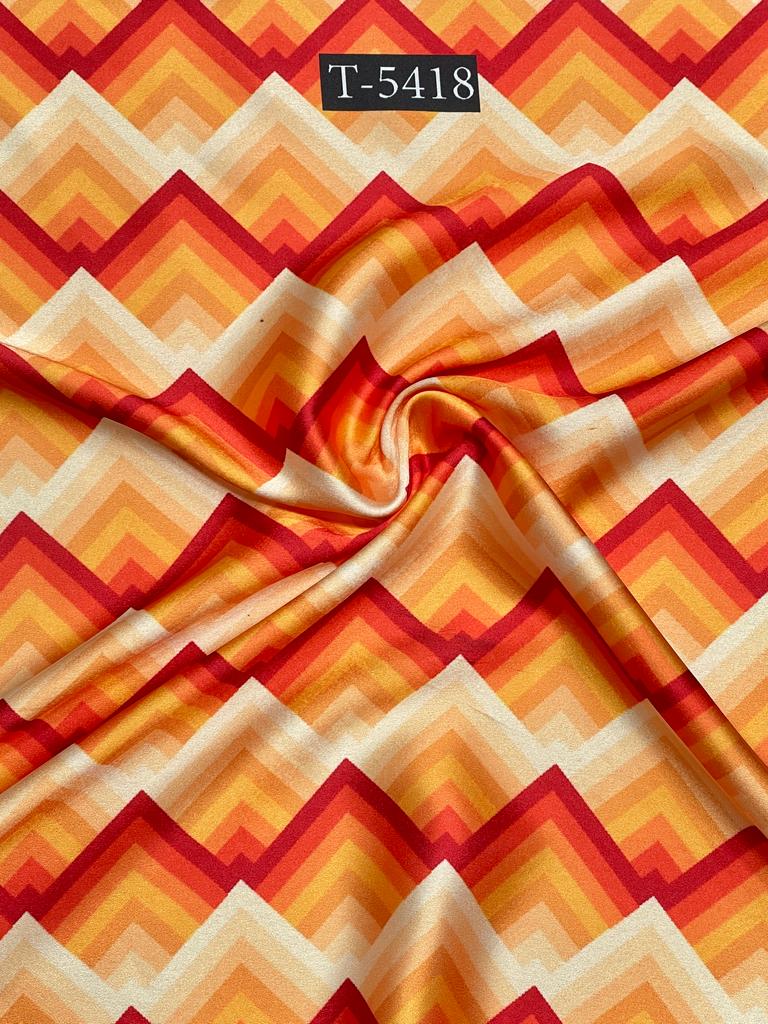 JAPAN SATIN GEOMETRIC PRINT