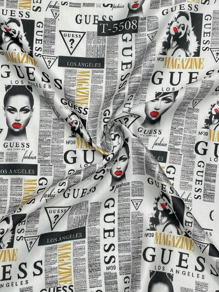BRAND PRINTS ON MODAL SATIN