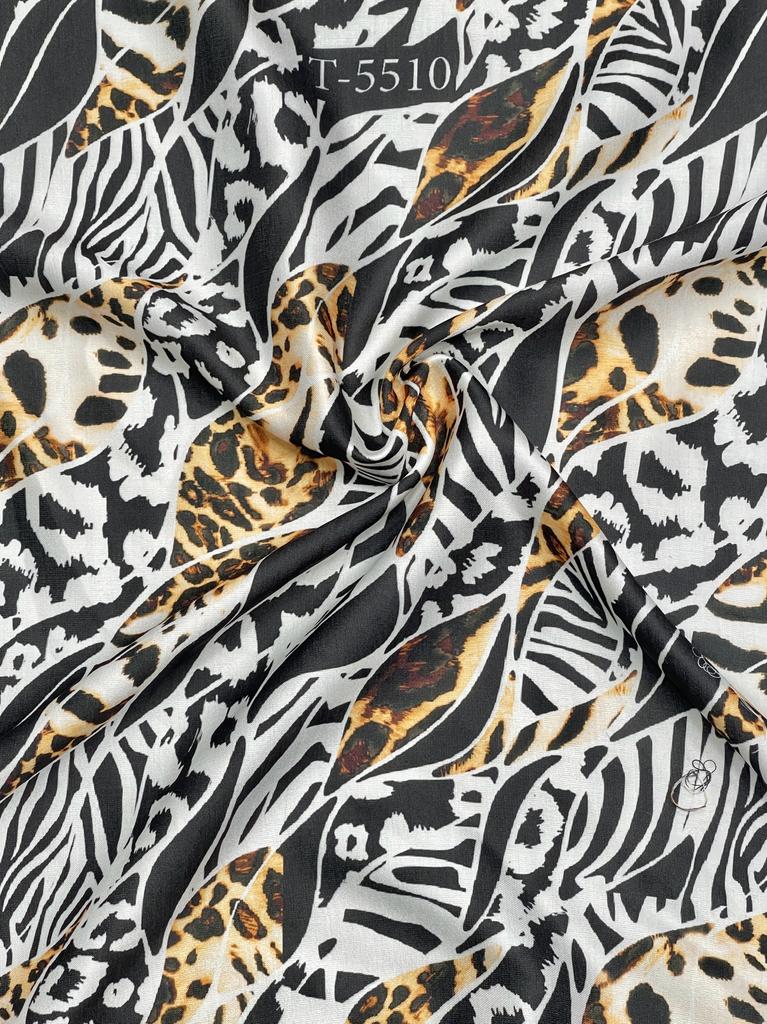 BRAND PRINTS ON MODAL SATIN