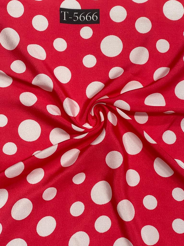 CREPE POLKA DOTS WITH COLOURS