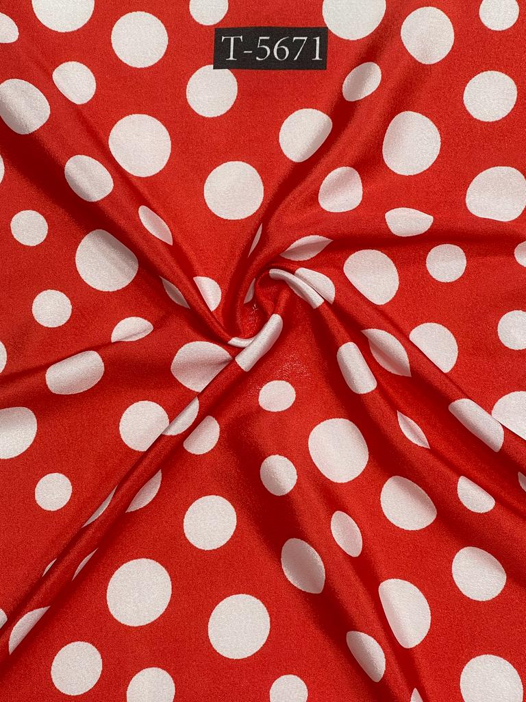 CREPE POLKA DOTS WITH COLOURS