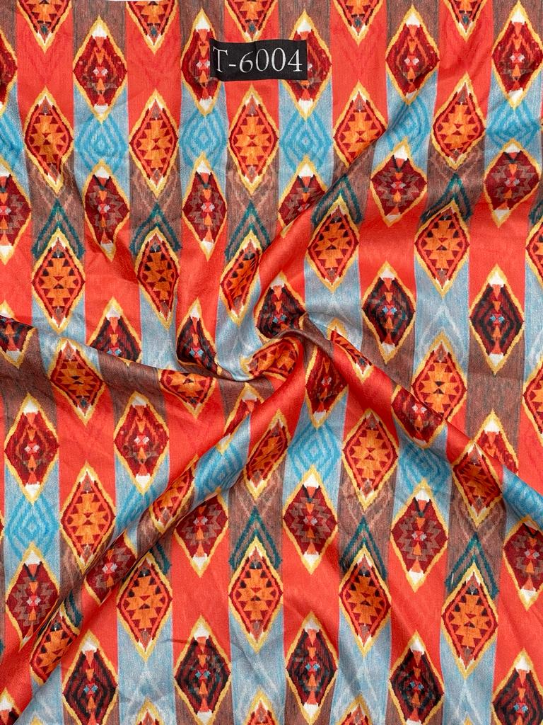 Silky Print On Tussar Silk