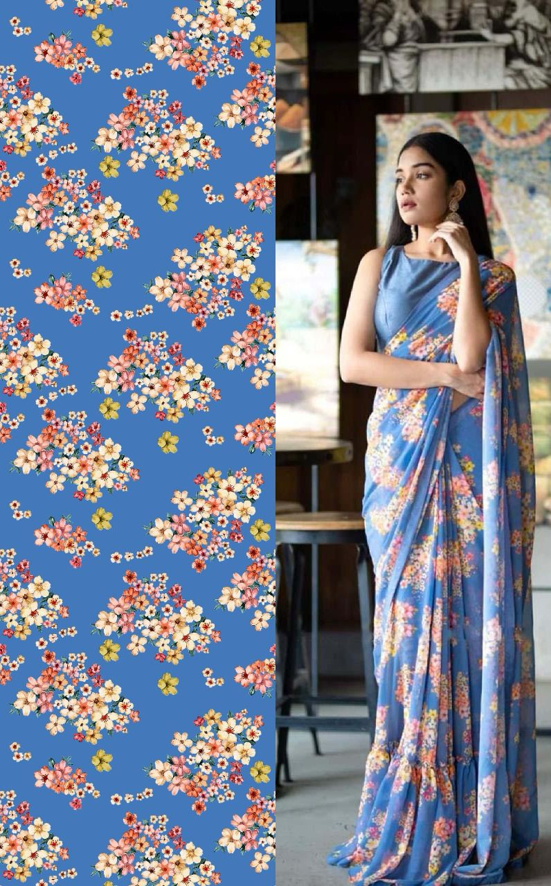 Satin Georgette Saree