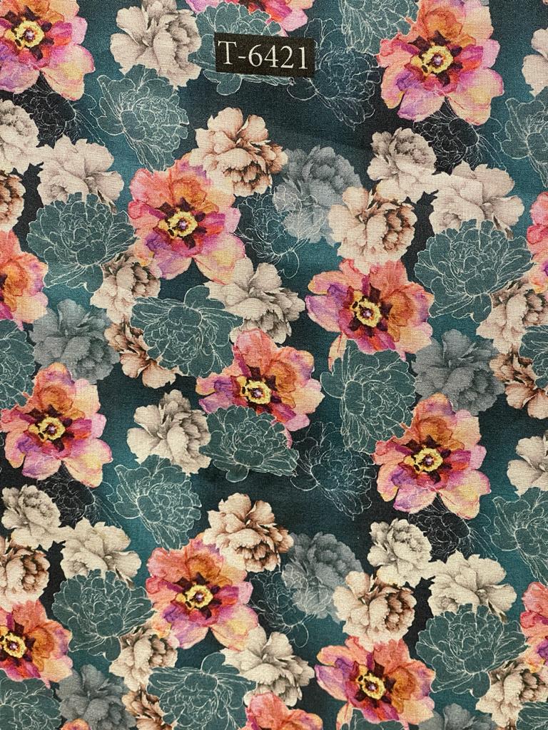 TISSUE SHIMMER FLORAL PRINT
