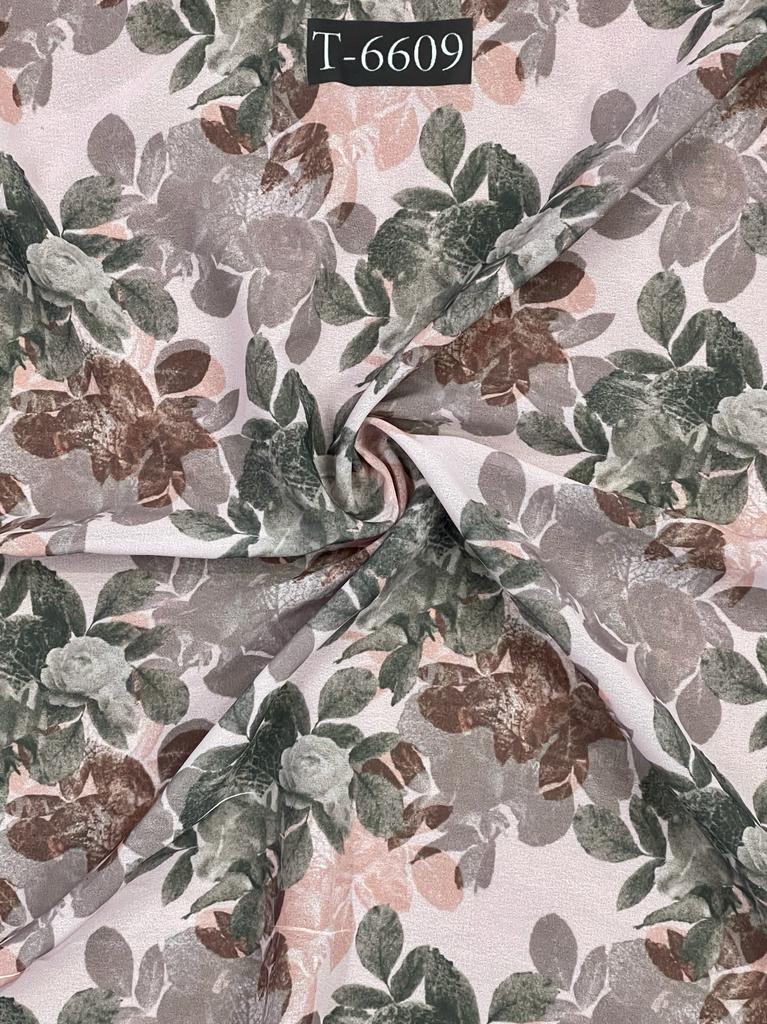 FLORAL ABSTRACTS PRINT ON GEORGETTE
