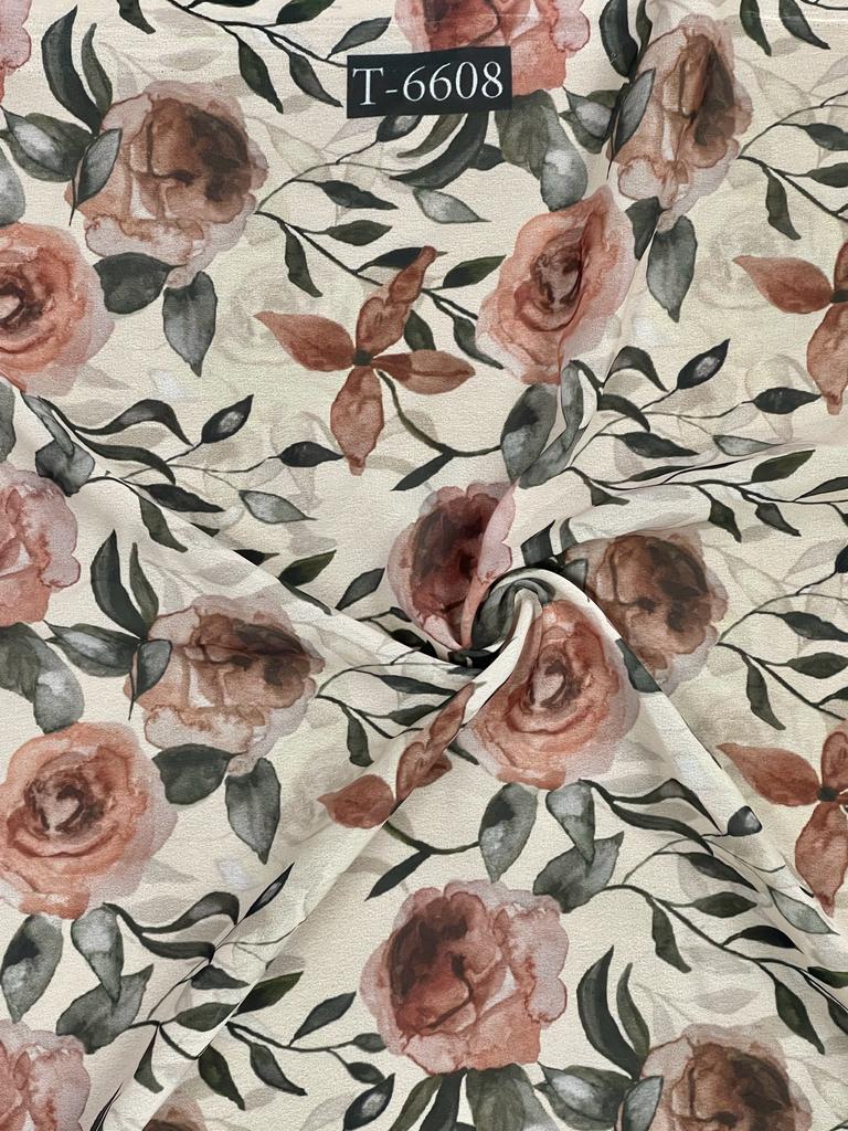 FLORAL ABSTRACTS PRINT ON GEORGETTE