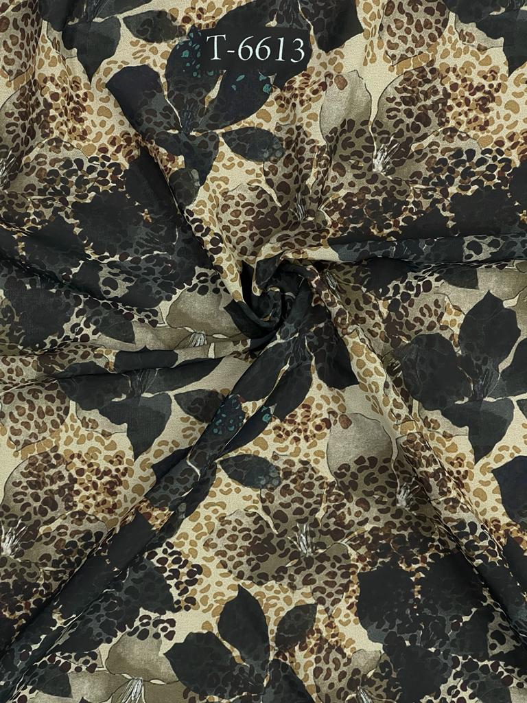 FLORAL ABSTRACTS PRINT ON GEORGETTE