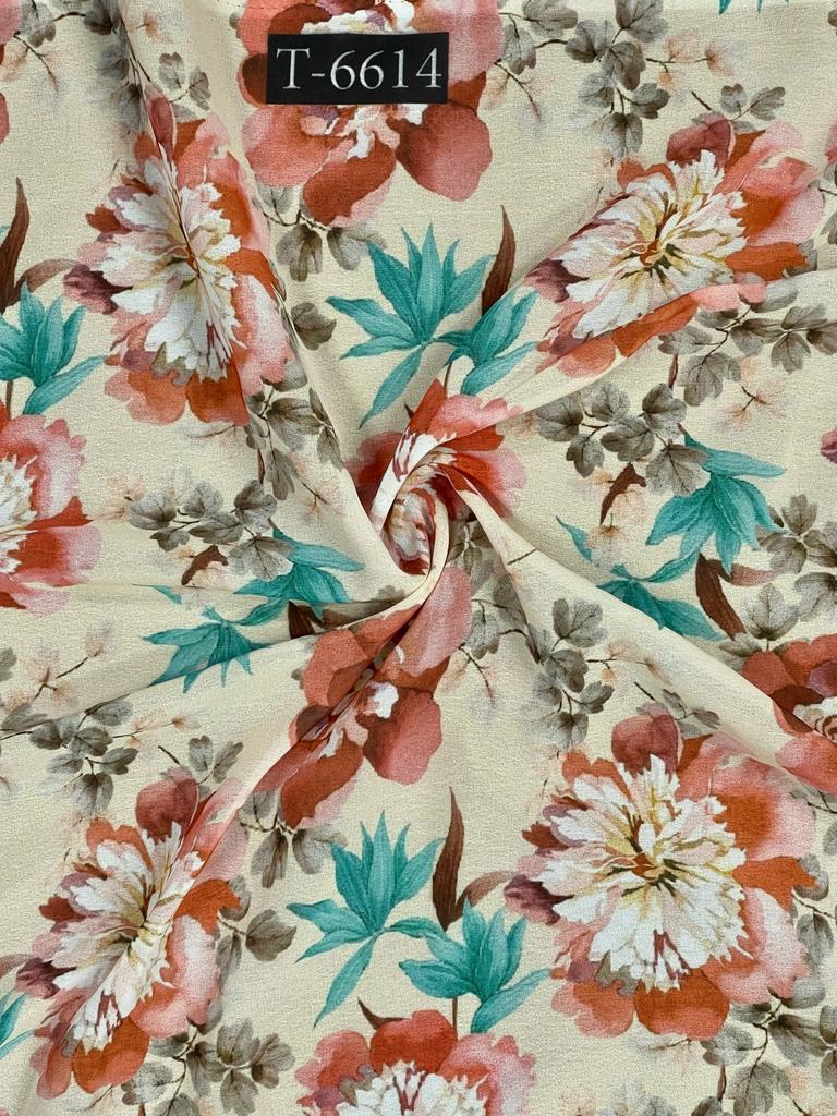 FLORAL ABSTRACTS PRINT ON GEORGETTE