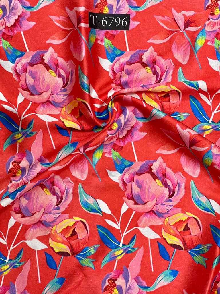 JAPAN SATIN FLORAL ABSTRACTS