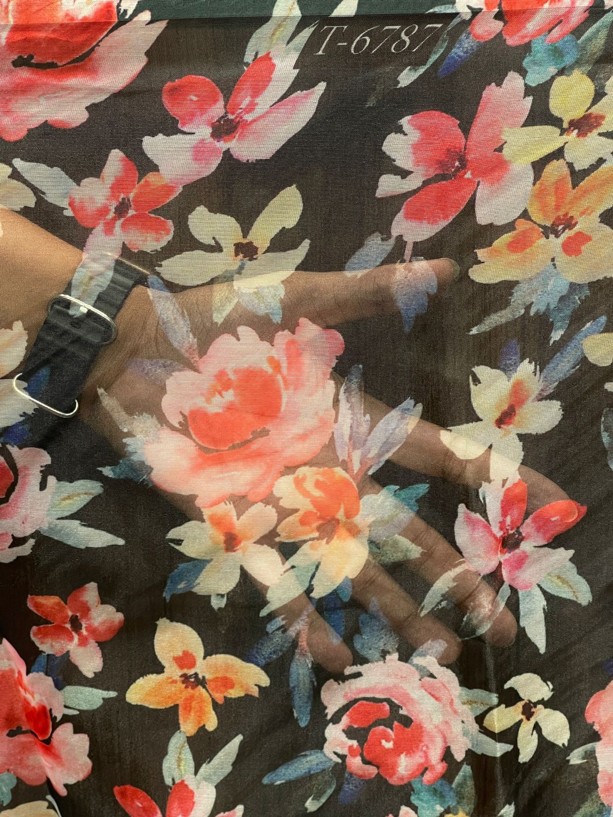 Organza Floral Print