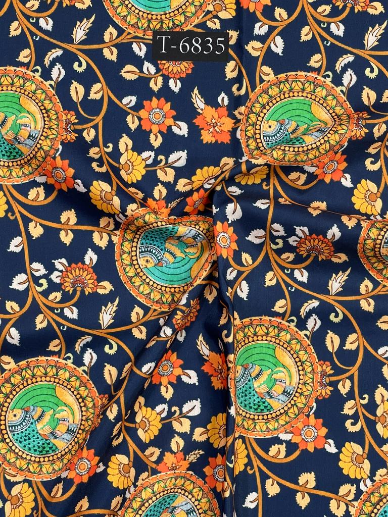 Kalamkari Print On Muslin