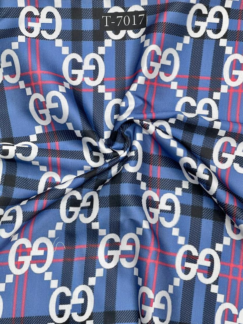 BRAND PRINTS ON SATIN