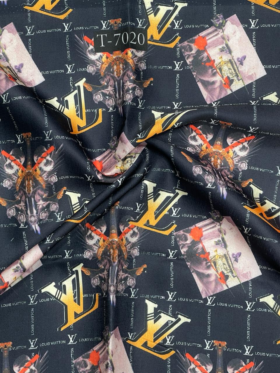 BRAND PRINTS ON SATIN