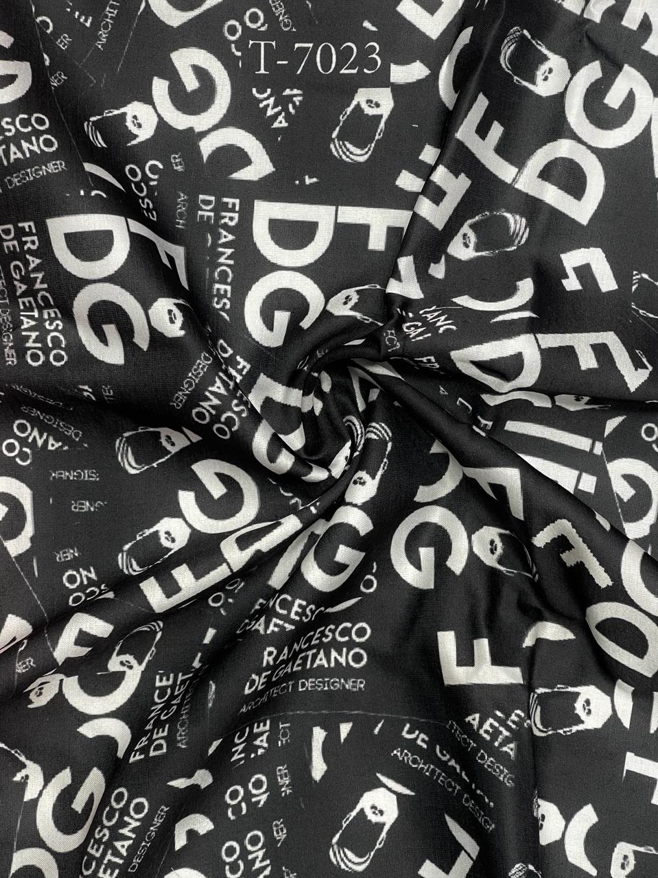 BRAND PRINTS ON SATIN