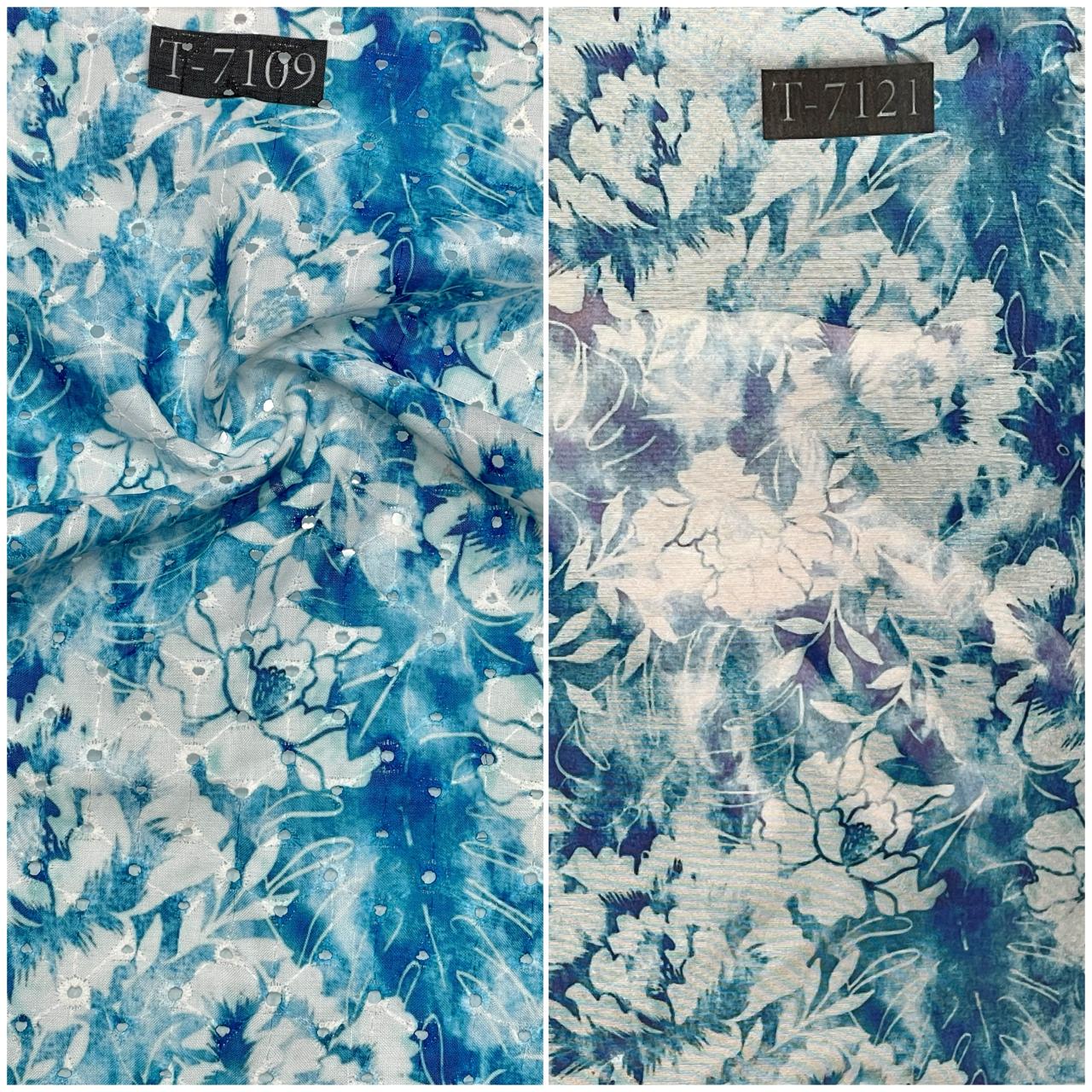 TIE & DYE COMBO PRINT - COTTON HAKOBA + ORGANZA