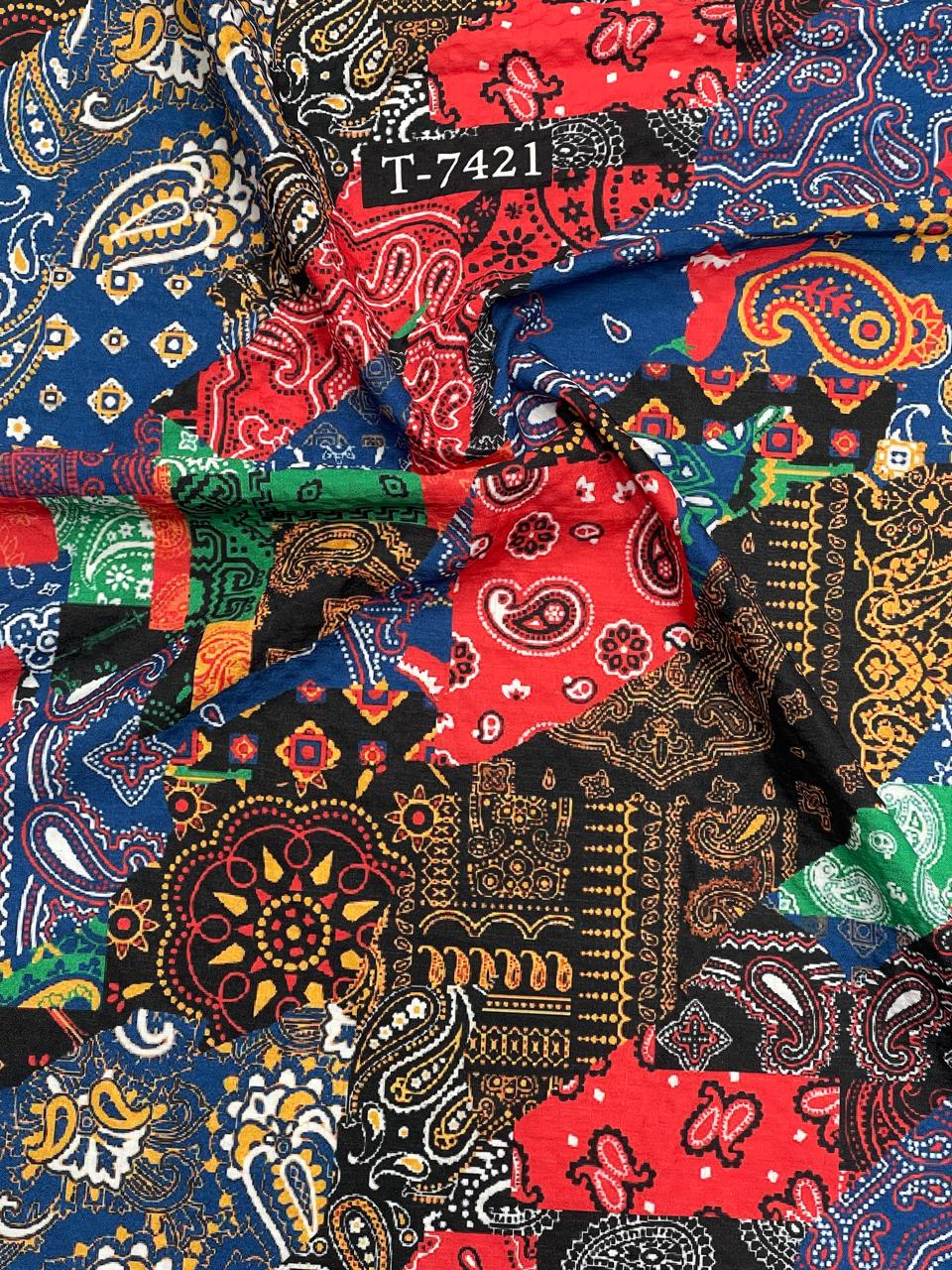 Mixed Print On Imported Lycra Fabric