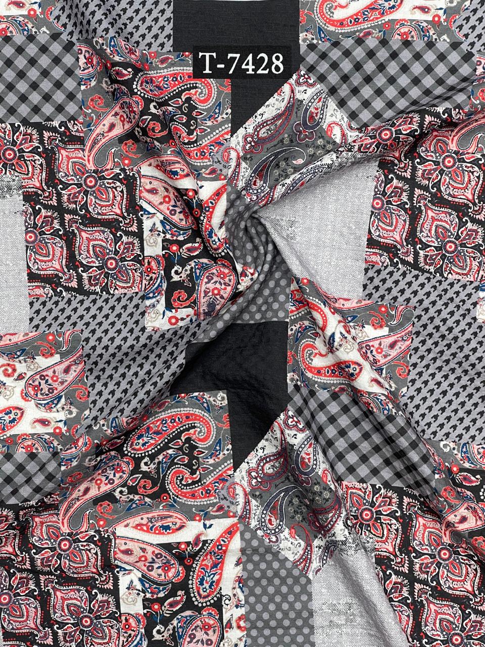 Mixed Print On Imported Lycra Fabric