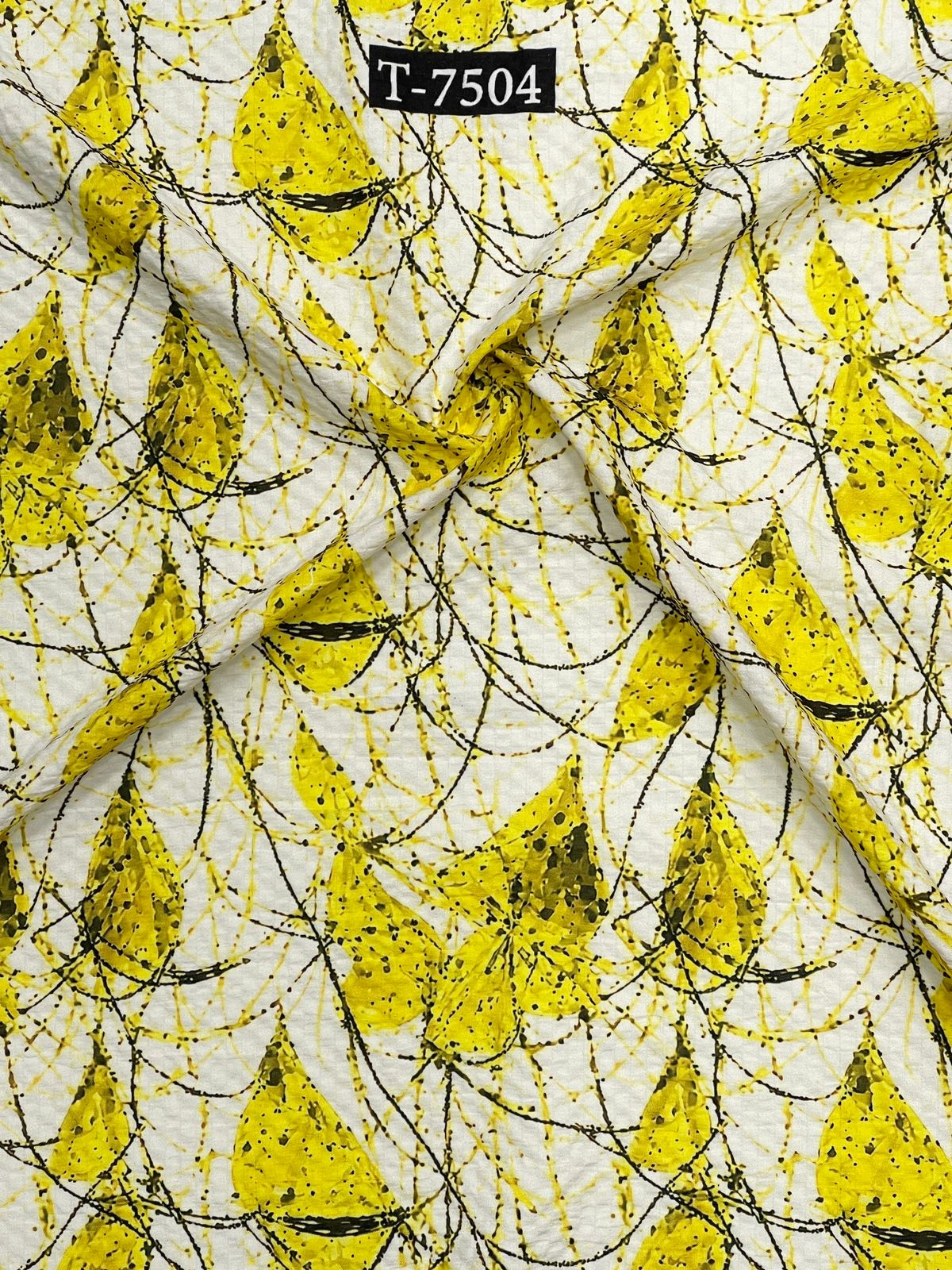 Abstract Print On Imported Lycra Fabric