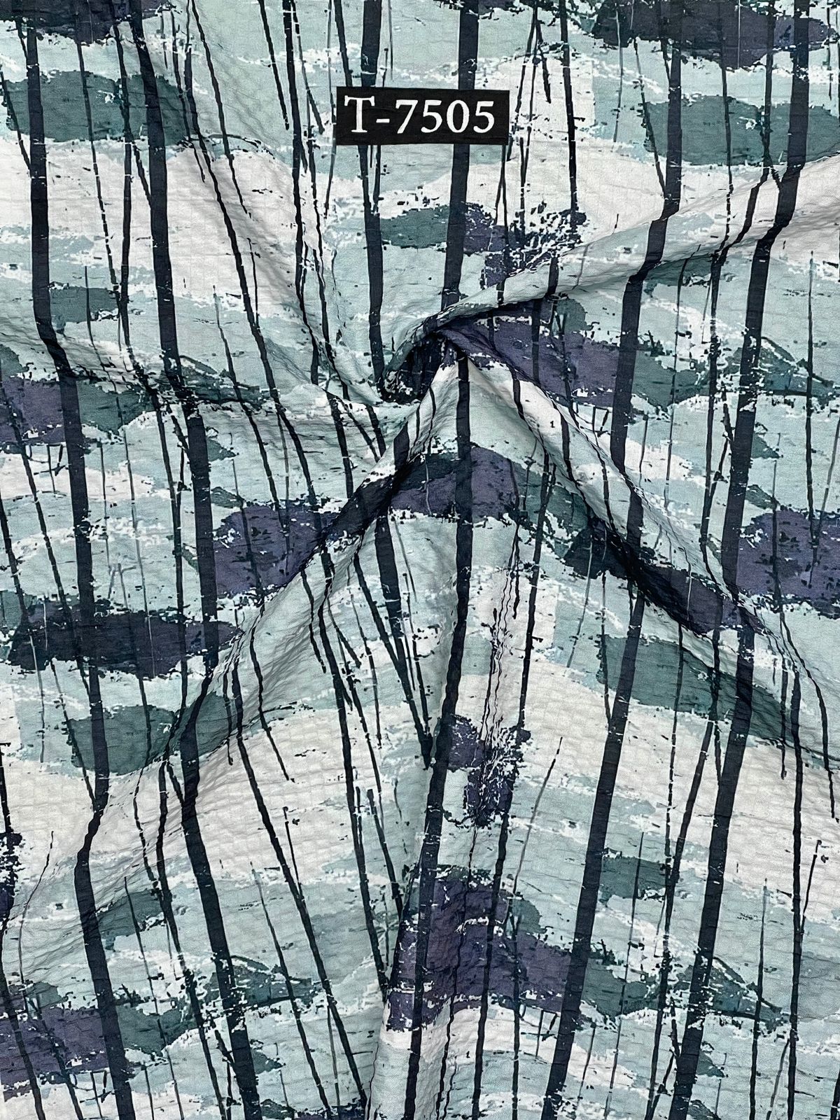 Abstract Print On Imported Lycra Fabric