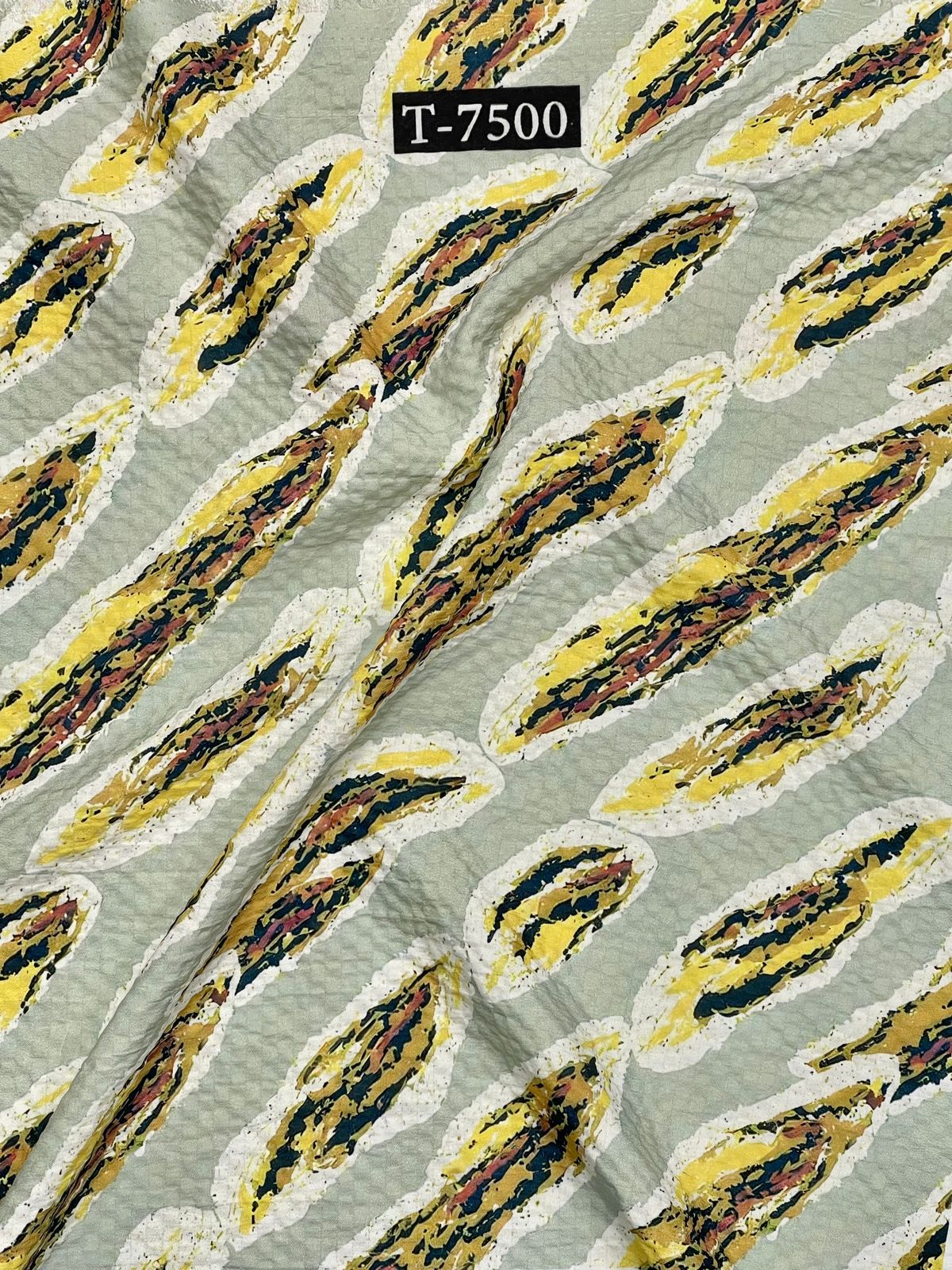 Abstract Print On Imported Lycra Fabric