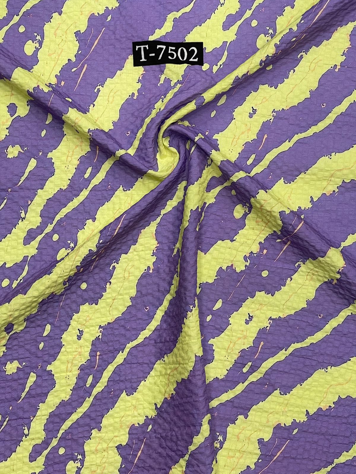 Abstract Print On Imported Lycra Fabric