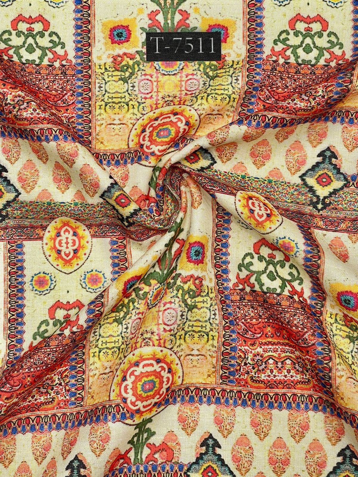 Mixed Prints on Swiss Linen Fabric