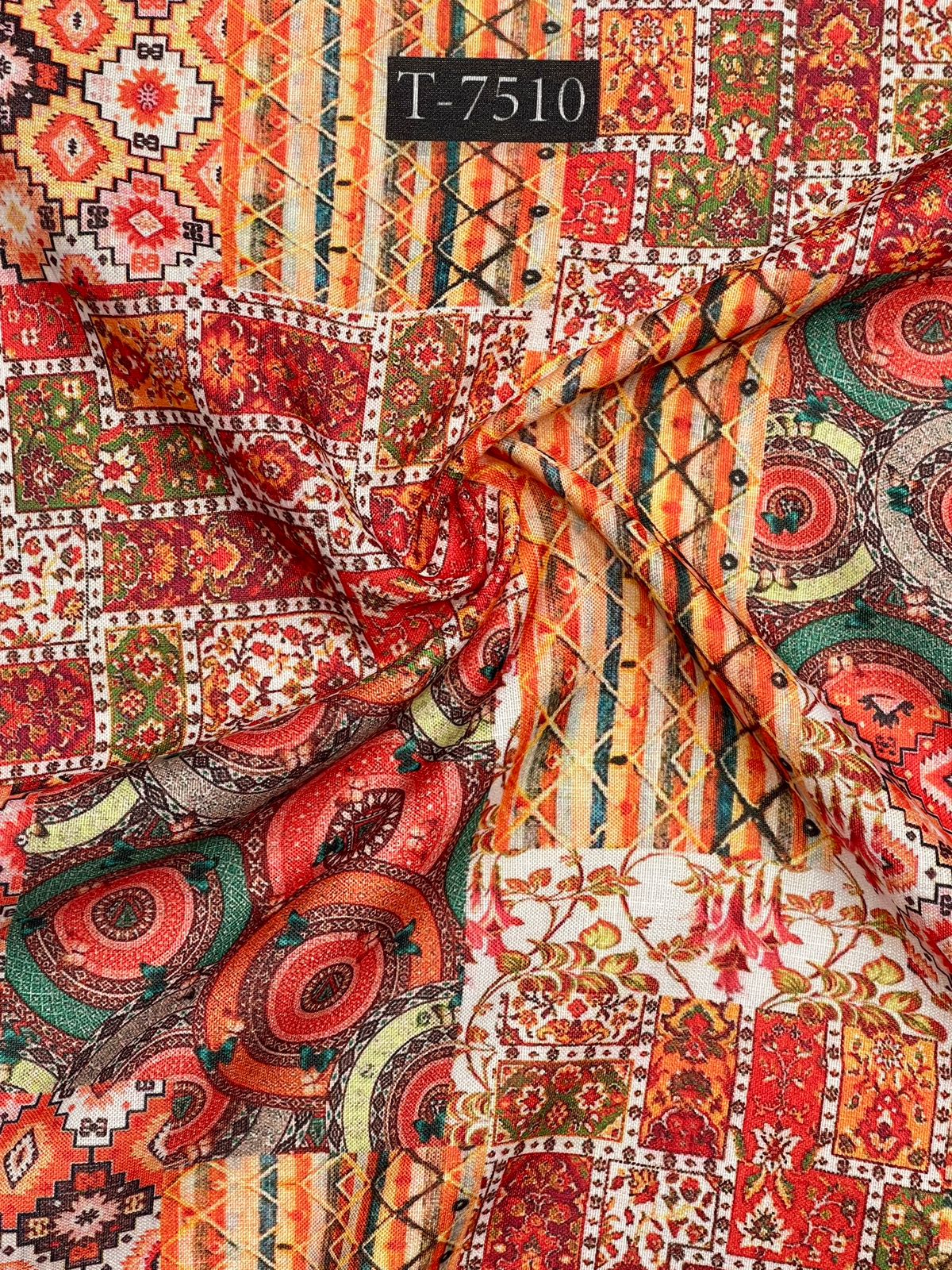 Mixed Prints on Swiss Linen Fabric