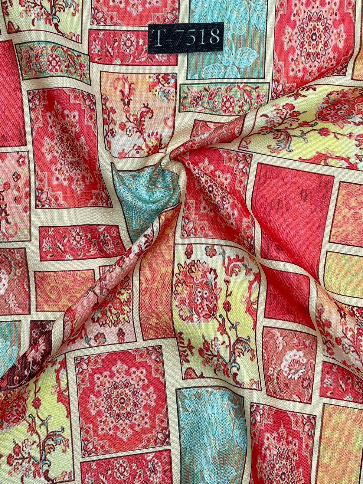 Mixed Prints on Swiss Linen Fabric