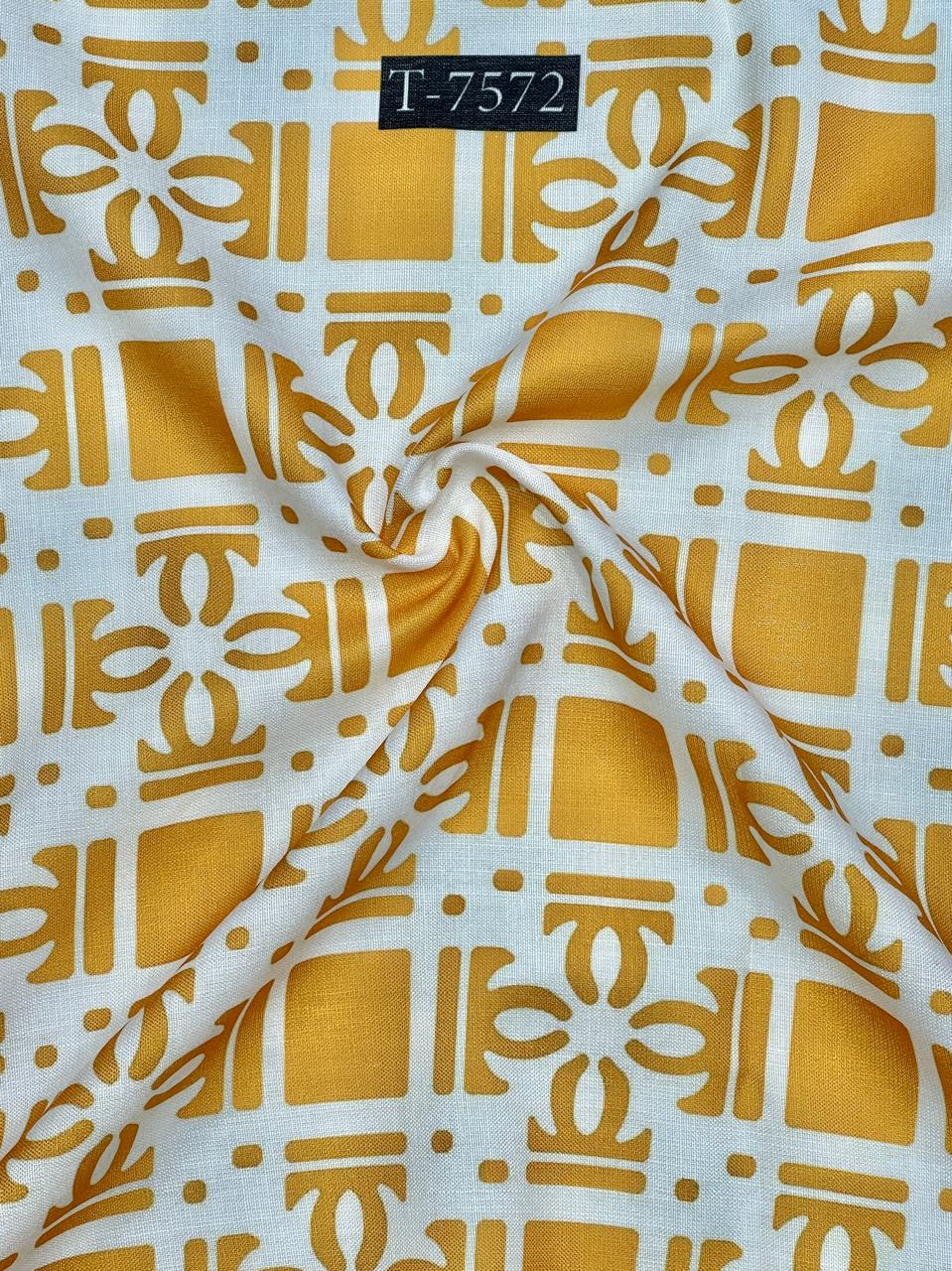 Abstract Print Swiss Linen Fabric