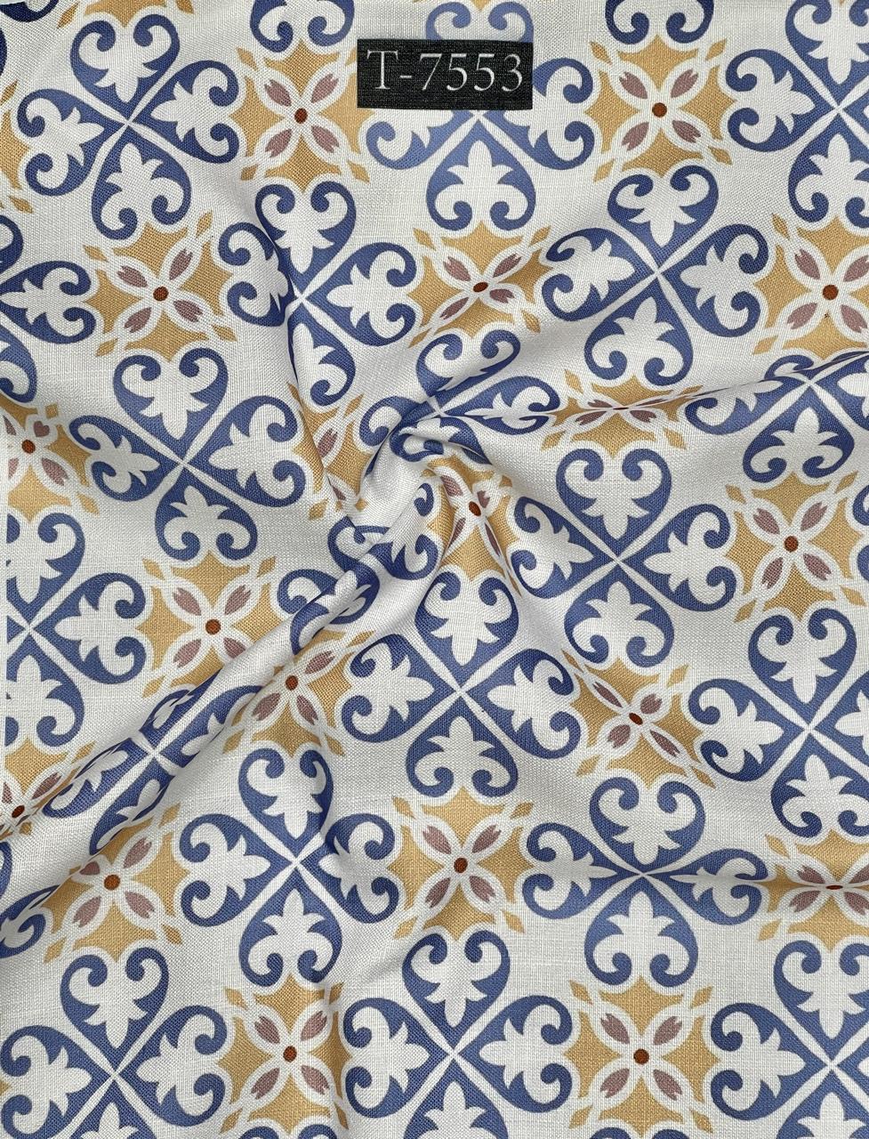Abstract Print Swiss Linen Fabric