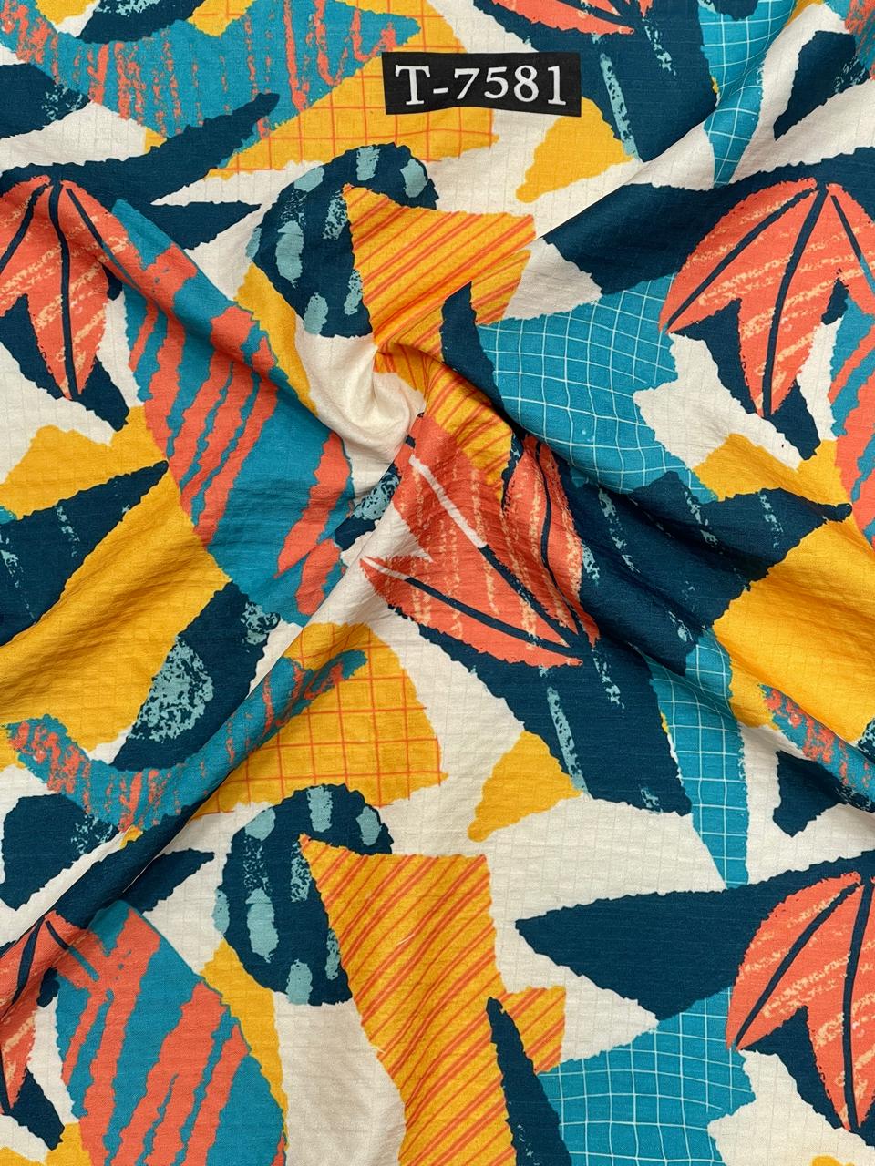 Mixed Abstract Print On Lycra