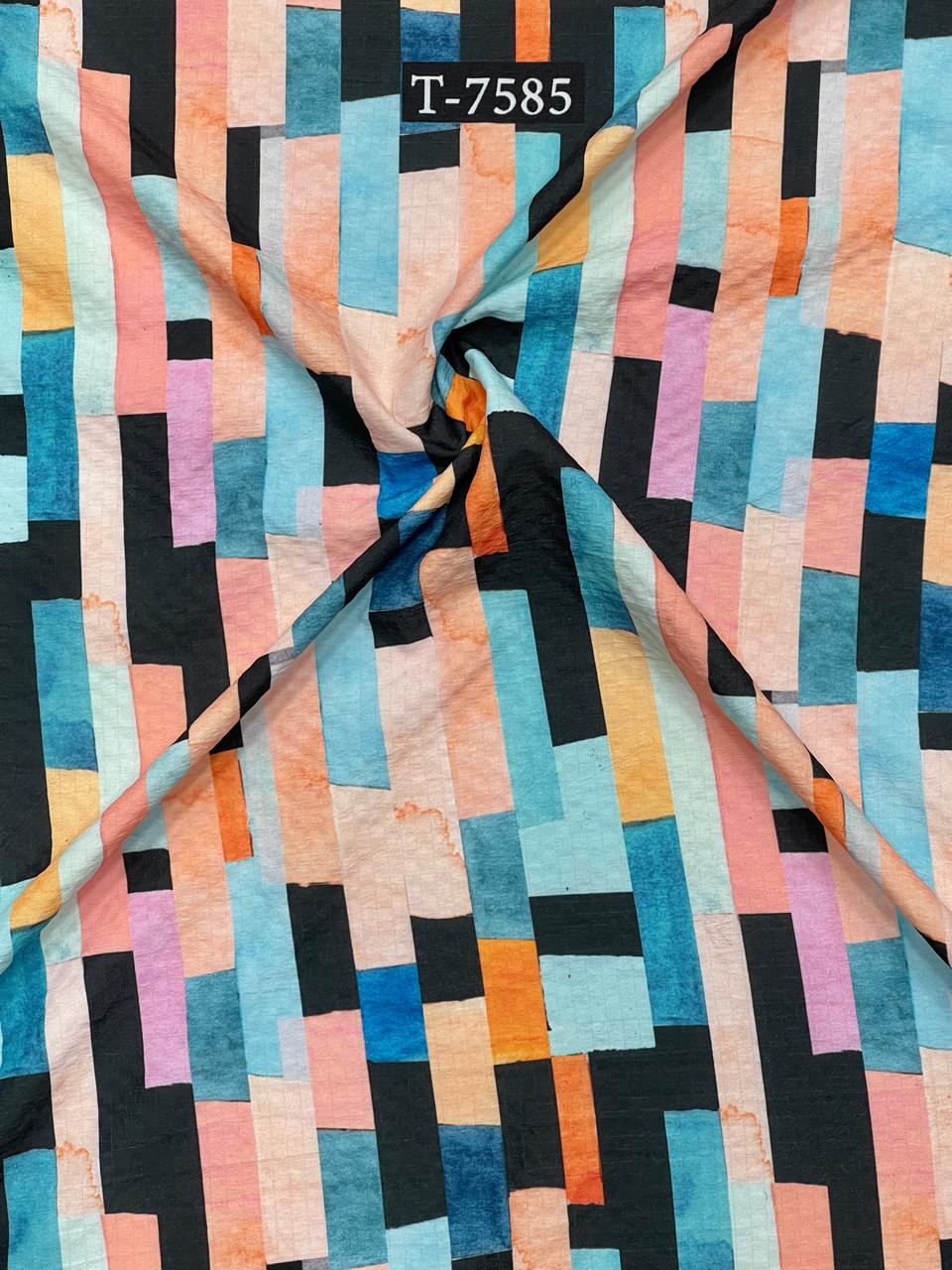 Mixed Abstract Print On Lycra