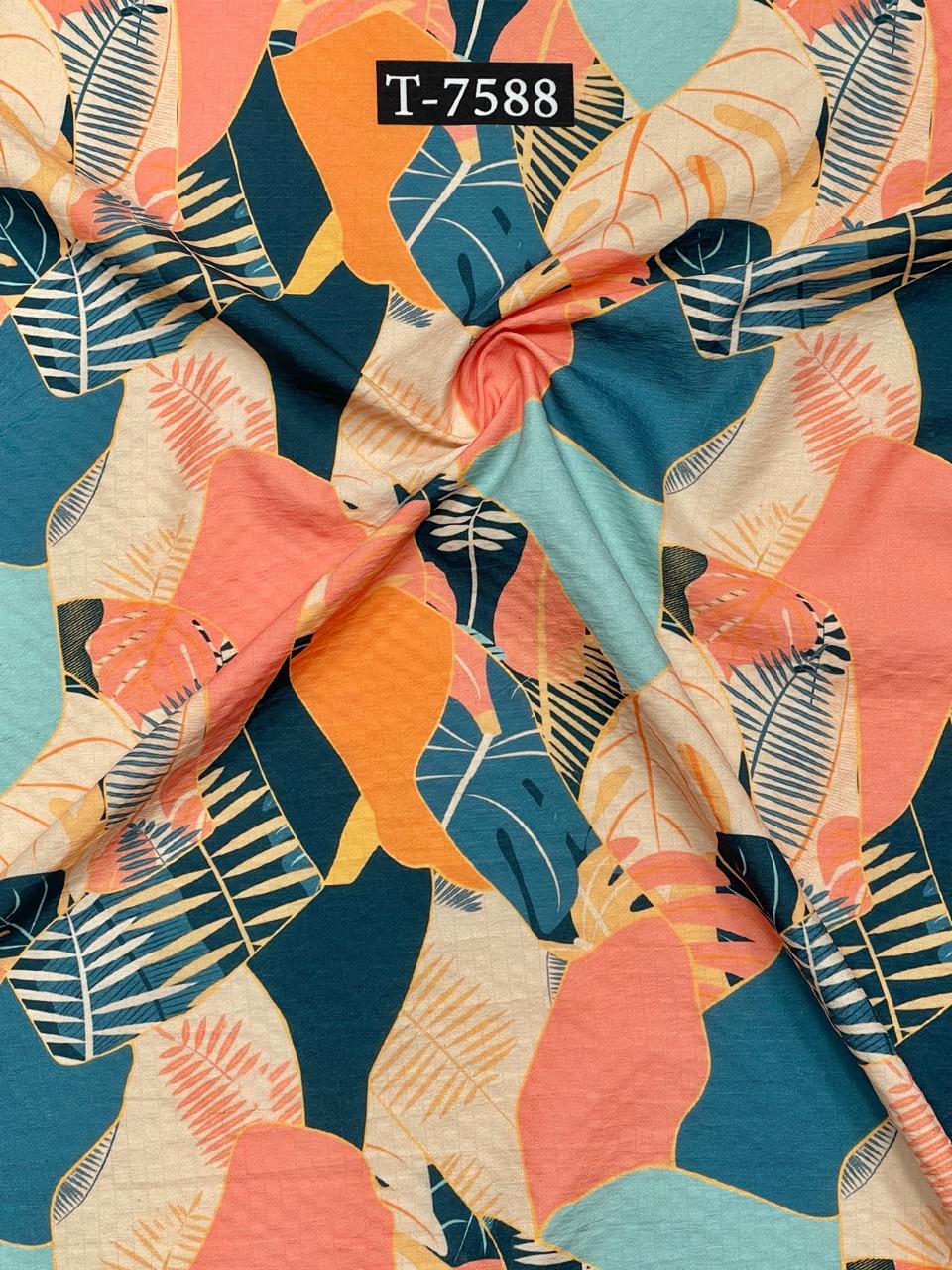 Mixed Abstract Print On Lycra