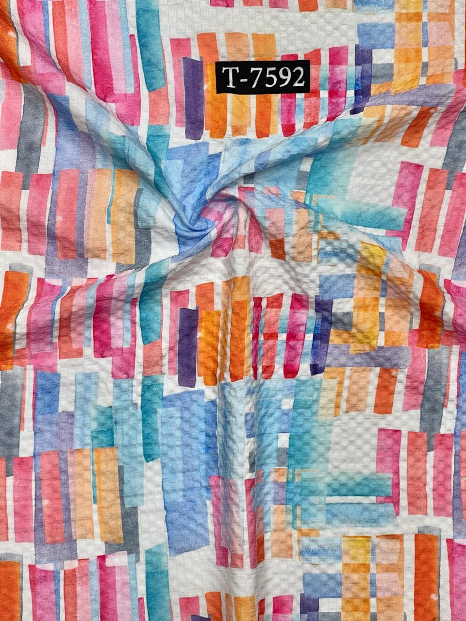 Mixed Abstract Print On Lycra