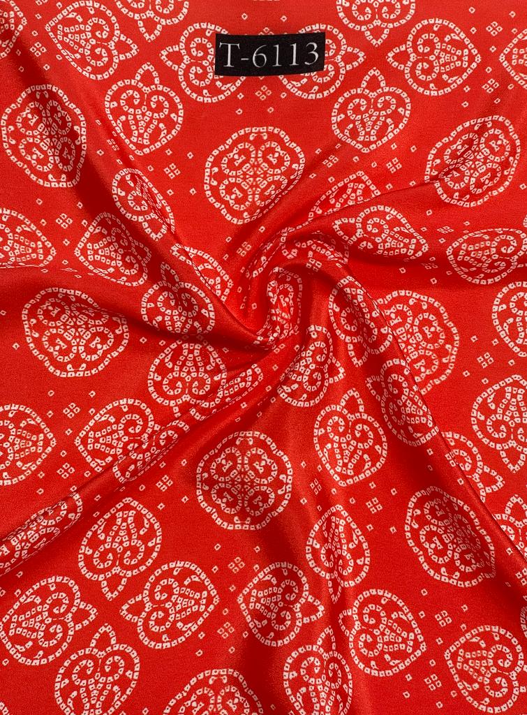 CREPE BANDHANI PRINT WITH DIFFERENT COLOURS