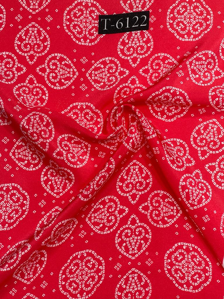 CREPE BANDHANI PRINT WITH DIFFERENT COLOURS