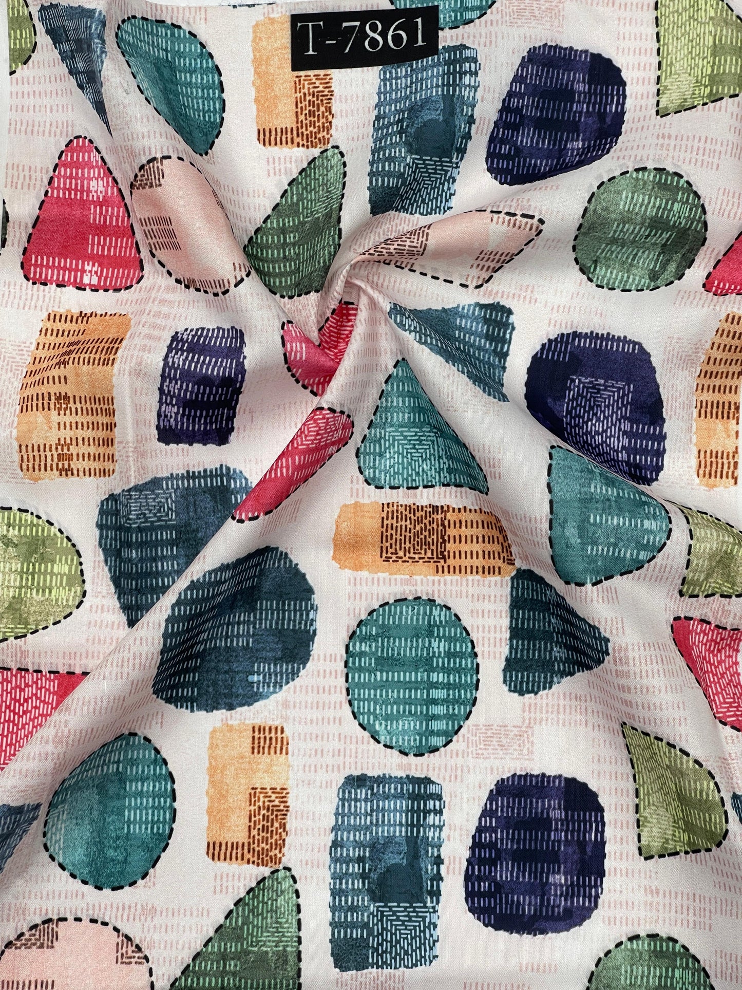 Muslin Katha Geometric Prints
