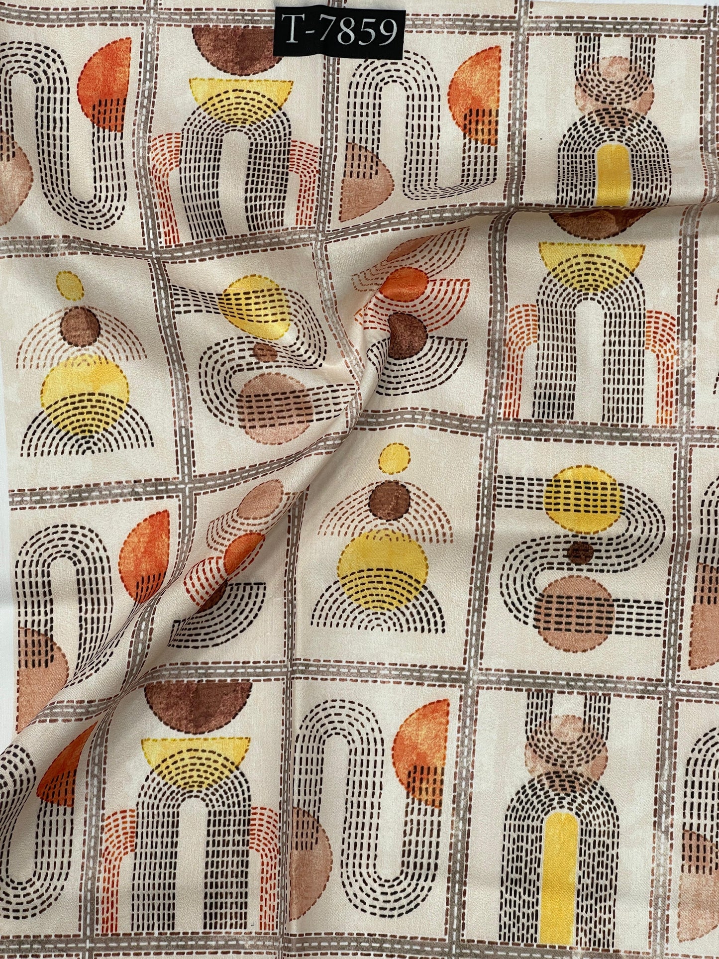 Muslin Katha Geometric Prints