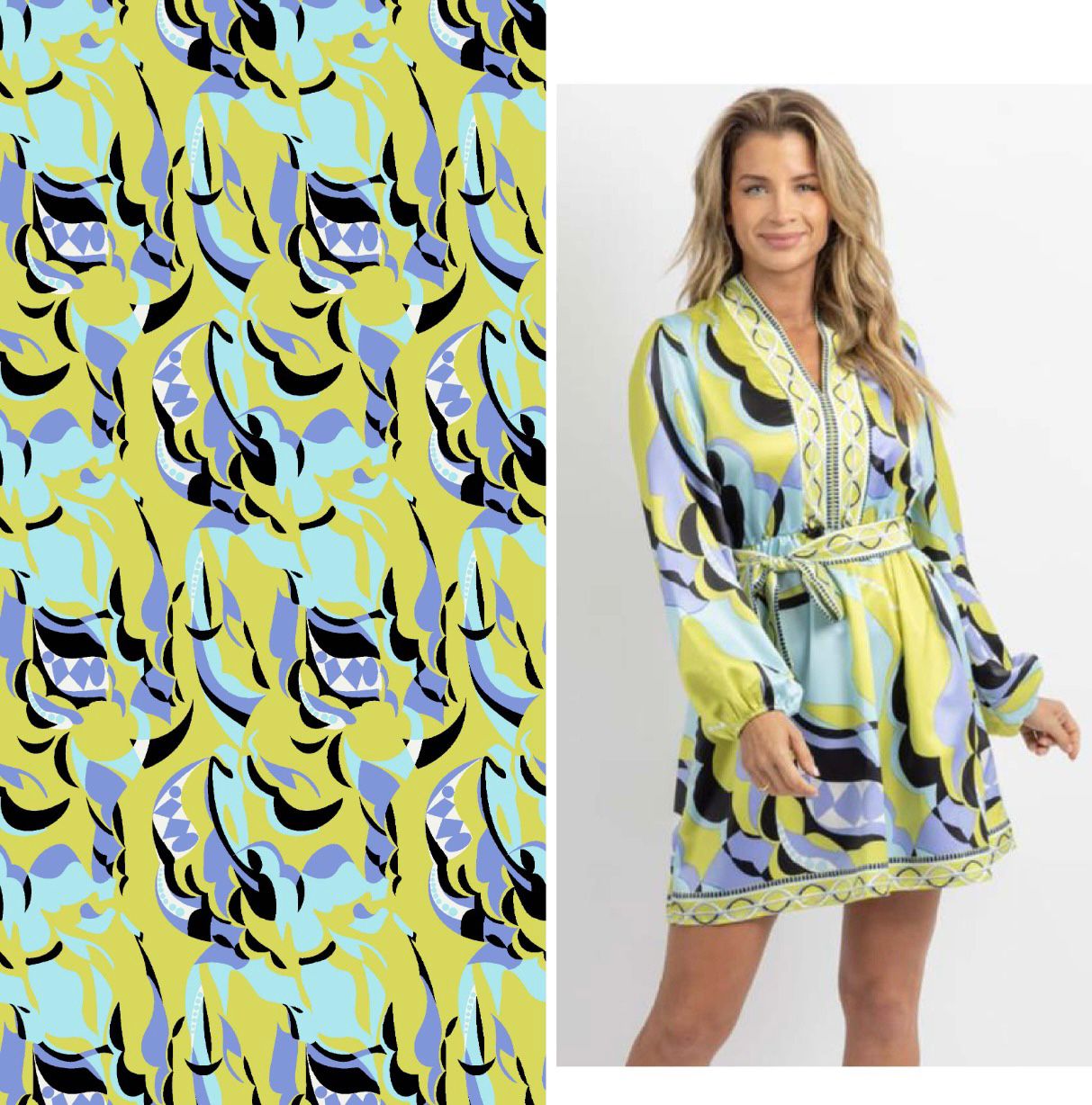 ZARA PRINT ON SATIN